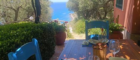 Panoramic Villa, 2 Bedrooms, Sea View (Villa Gemma) | Outdoor dining