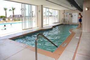 Pool - Fall in love w/this oceanfront condo w/indoor & outdoor pool, lazy river, kids' pool & non-stop view (North Myrtle Beach)