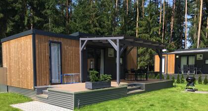 Modern mobile home with barrel sauna and whirlpool (WA104)