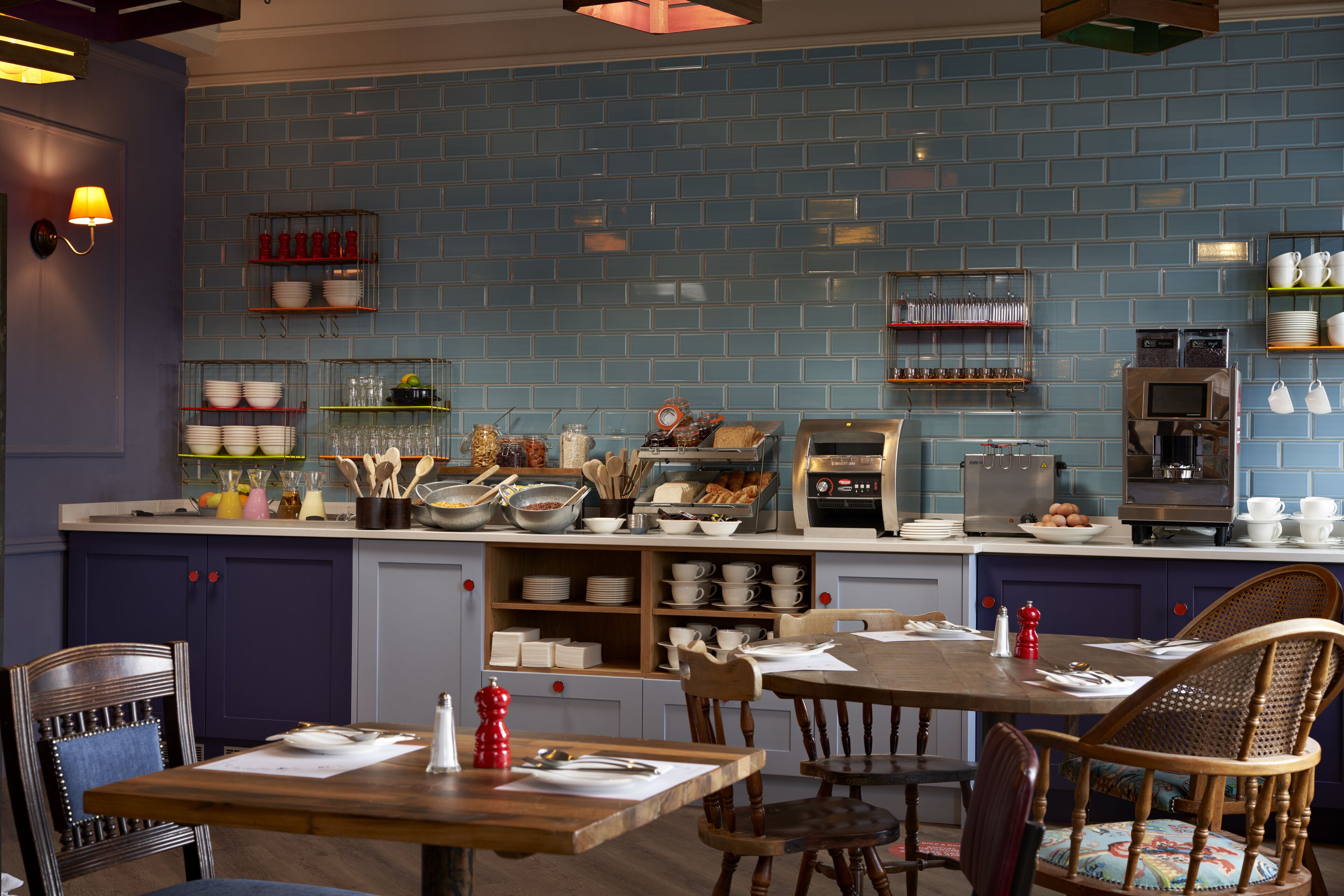 daily buffet breakfast for a fee