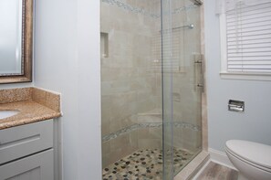 Douche, serviettes fournies
