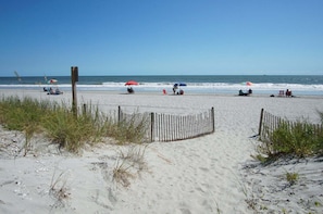 Vlak bij het strand