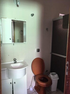 Departamento, 1 habitación | Baño | Regadera y toallas 
