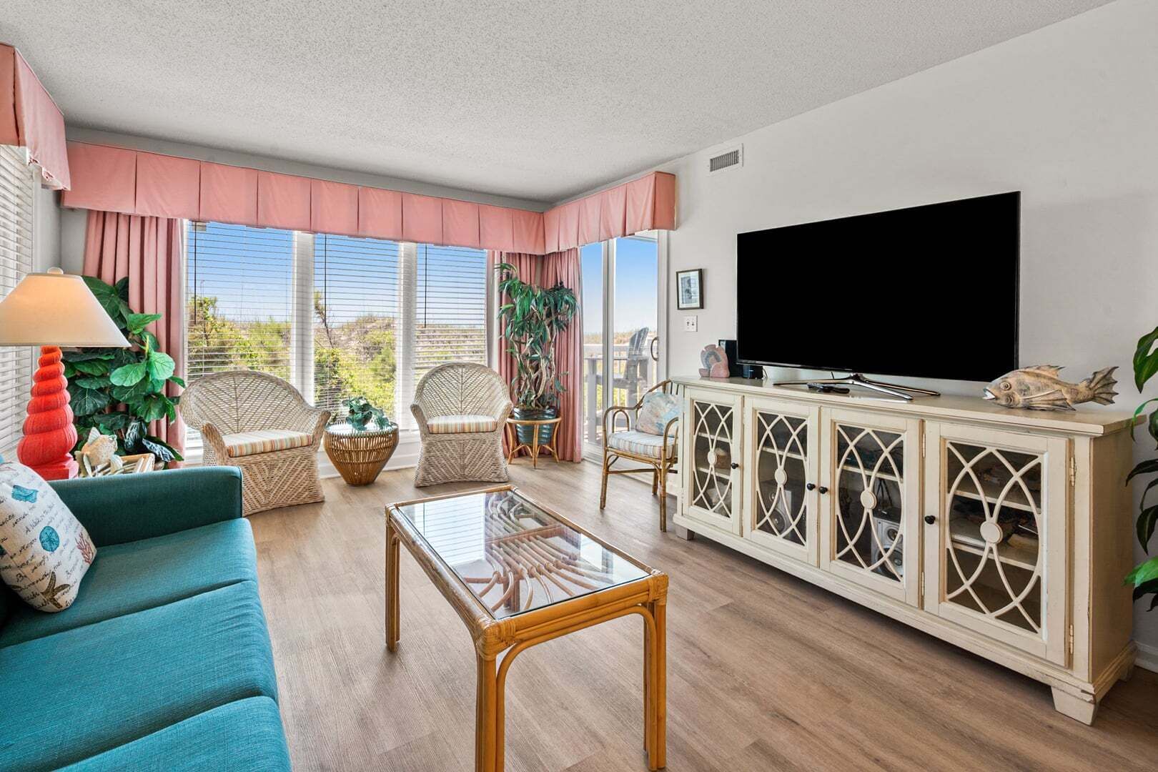 TV, DVD player, stereo
