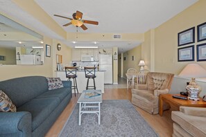 TV, DVD player, stereo