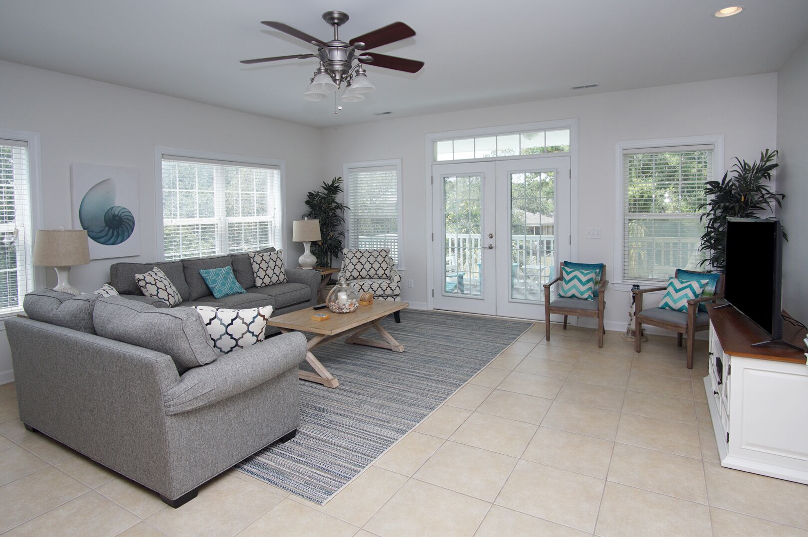 TV, DVD player, foosball