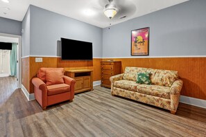 TV, DVD player, table football