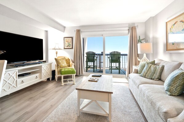 TV, DVD player, stereo