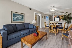 TV, DVD player, stereo