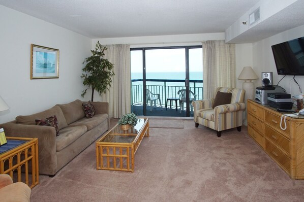 TV, DVD player, stereo