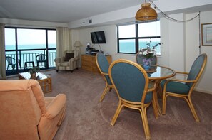 TV, DVD player, stereo