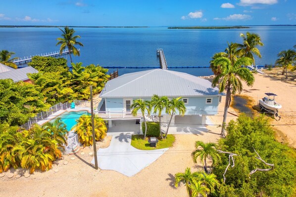 Exterior - Fishermen`s Paradise | Waterfront home with huge pool, 220-foot dock & gorgeous interior (Big Pine Key)