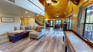 TV, fireplace, DVD player