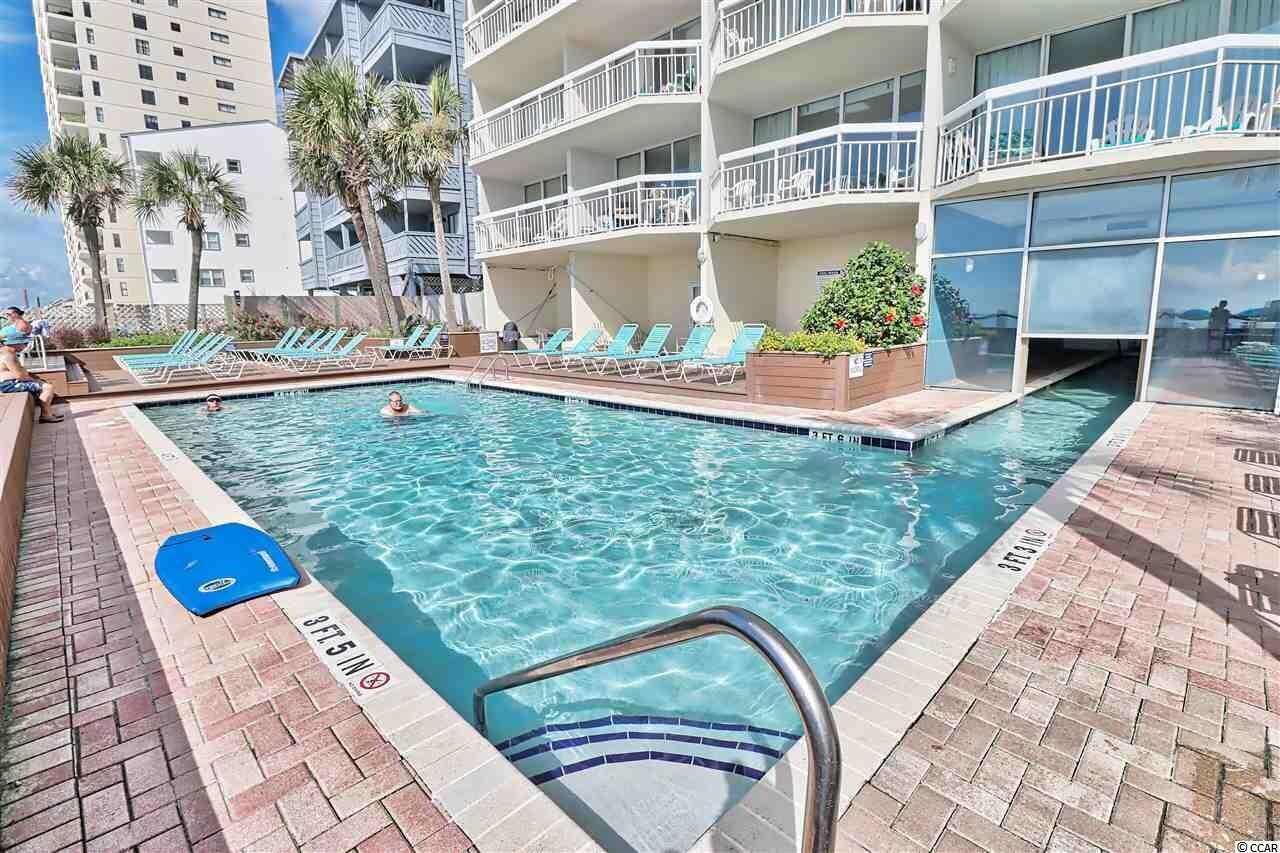 Oceanfront outdoor pool that connects to the indoor pool.  