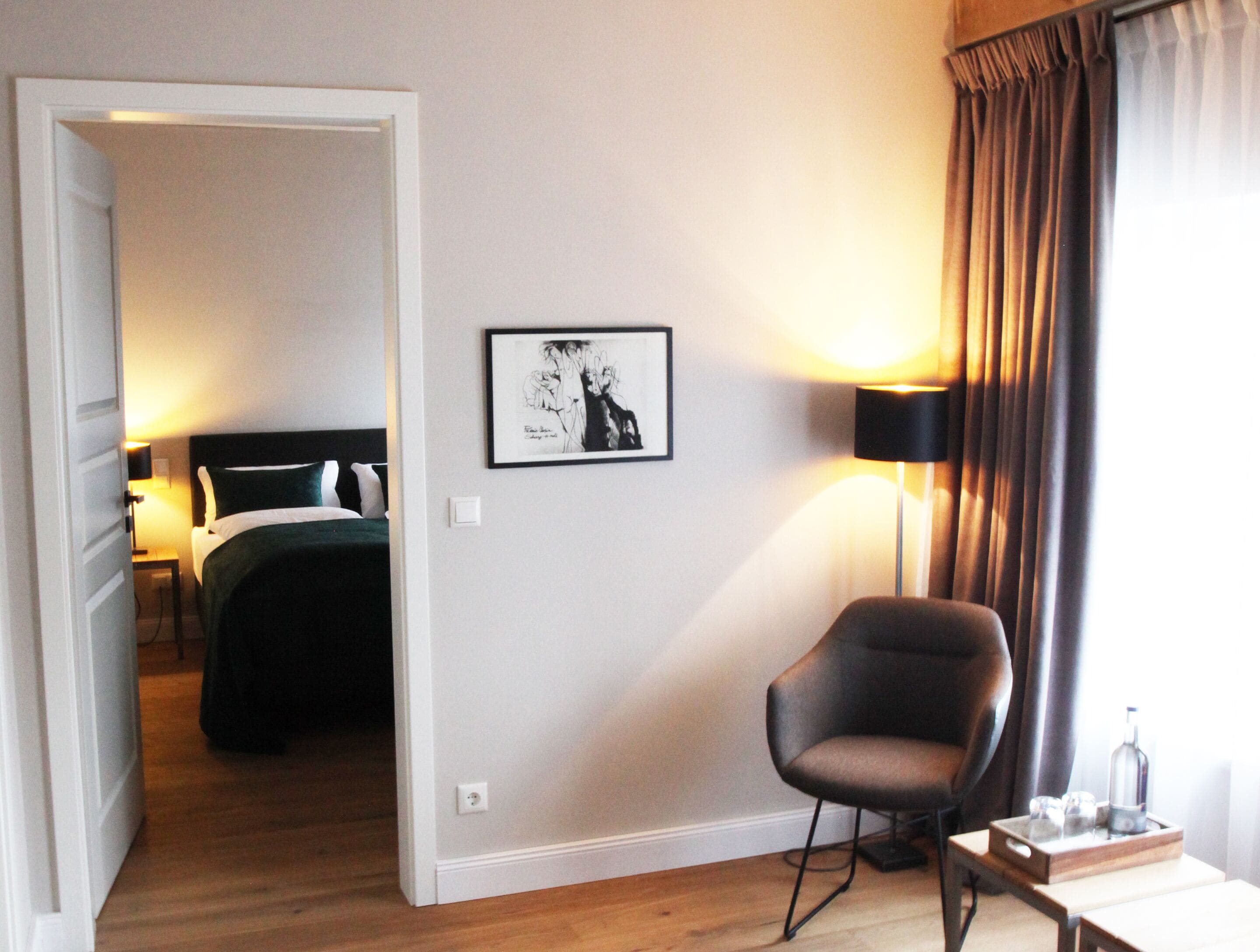 Double Room, Garden View | Living area | Flat-screen TV