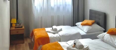 Free WiFi, bed sheets