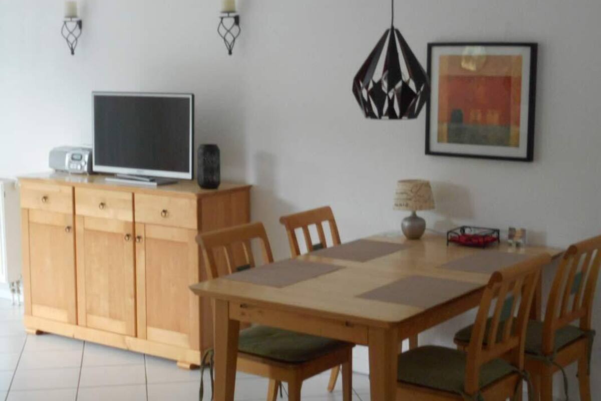 Apartment, Balcony (Strandidyll) | In-room dining