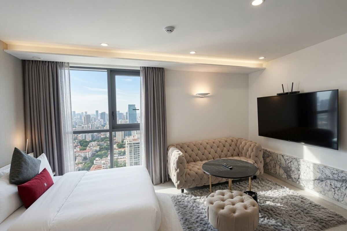 Royal Suite (Breakfast & Ice Americano included) | 低刺激性寝具、羽毛の掛け布団、遮光カーテン、防音設備