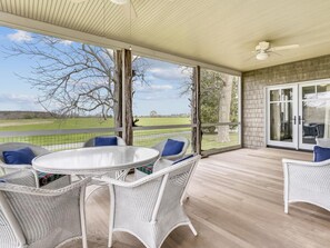 Outdoor dining - Centreville Waterfront Farm | 170 Acres | Pool | Private Dock | Private Beach | (Centreville)