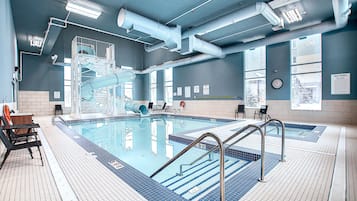 Indoor pool, pool loungers