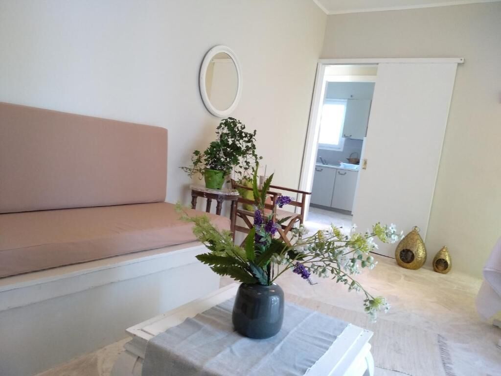 Een smart-tv, een open haard en boeken