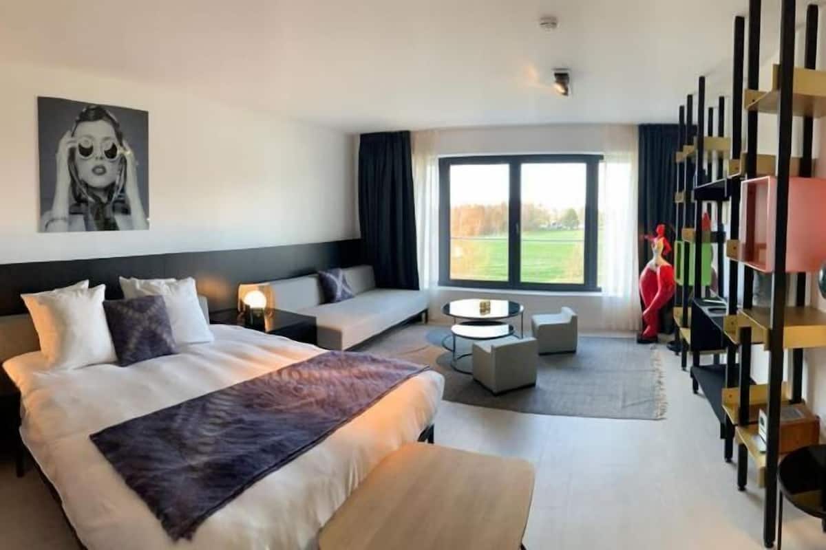 1 habitación y ropa de cama de alta calidad