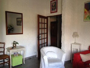 Televisión, reproductor de DVD, libros y videoteca 