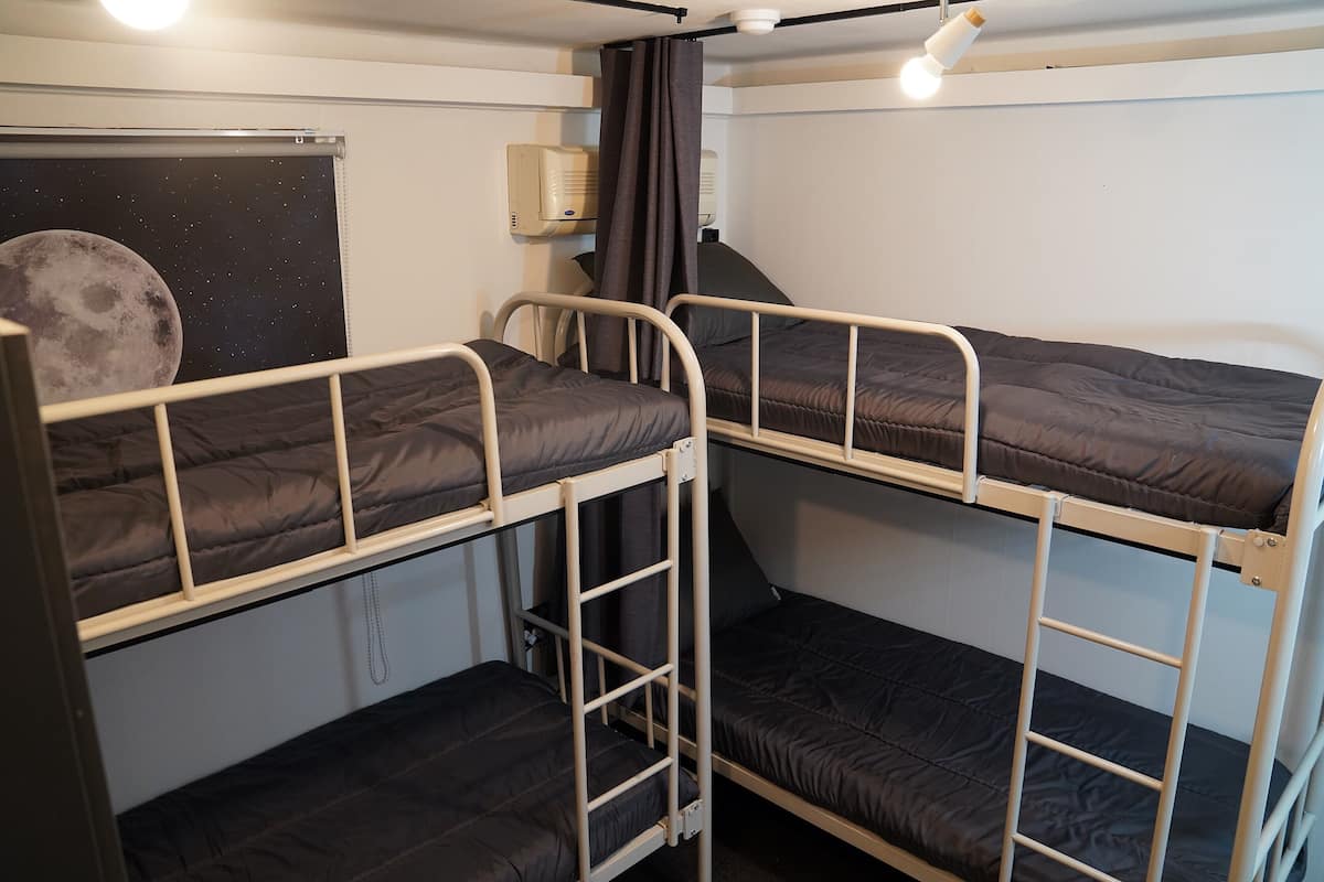 Blackout curtains, iron/ironing board, free WiFi, bed sheets