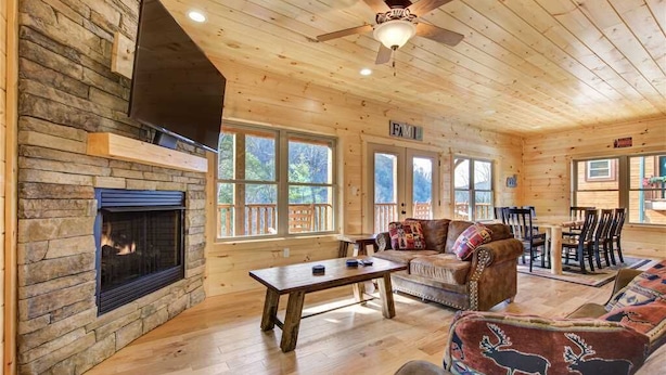 Cabin, Multiple Beds, Hot Tub, Mountain View | View from room