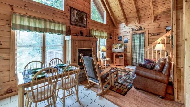 Cabin, Multiple Beds, Hot Tub, Mountain View | Living room - Twilight Ridge, 1 Bedroom, Game Room, Wifi, Mountain Views, Sleeps 4 (Gatlinburg)