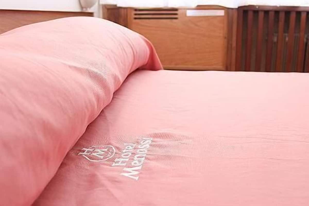 Tabla de planchar con plancha, wifi gratis y ropa de cama