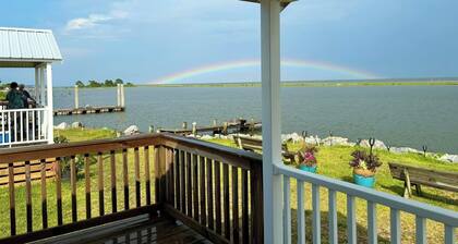 (Fishing from dock) Boat Launch, Seafood Market & Bait-tackle shop next door....