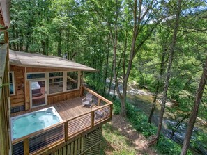 Cabin, Multiple Beds, Hot Tub | Balcony