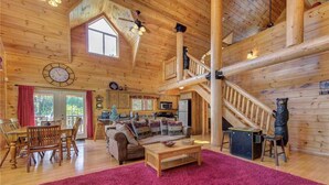 Cabin, Multiple Beds, Hot Tub | Living room - Longwalker Lodge, 3 Bedrooms, Hot Tub, Game Room, Sleeps 9 (Sevierville)