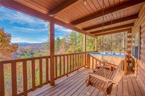 Cabin, Multiple Beds, Hot Tub, Mountain View | Balcony