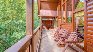 Cabin, Multiple Beds, Private Pool, Mountain View | Balcony - Simple Elegance, 6 Bedrooms, Hot Tub, Theater Room, Arcade, Wifi, Sleeps 18 (Sevierville)