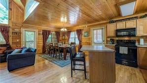 Cabin, Multiple Beds, Private Pool, Mountain View | Private kitchen | Coffee/tea maker, fridge, microwave, stovetop - Simple Elegance, 6 Bedrooms, Hot Tub, Theater Room, Arcade, Wifi, Sleeps 18 (Sevierville)