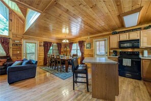Cabin, Multiple Beds, Private Pool, Mountain View | Private kitchen | Fridge, microwave, stovetop, dishwasher - Simple Elegance, 6 Bedrooms, Hot Tub, Theater Room, Arcade, Wifi, Sleeps 18 (Sevierville)
