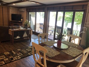 Dining - Lake front property with gorgeous views of Big Lake (Grand Lake Stream)