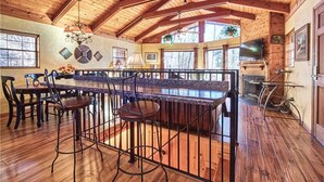 Cabin, Multiple Beds, Hot Tub | Private kitchen | Coffee/tea maker, fridge, microwave, stovetop - Creekside, 4 Bedrooms, Pool Access, Wifi, Hot Tub, Fireplace, Sleeps 10 (Gatlinburg)