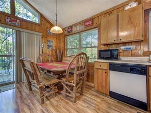 Cabin, Multiple Beds, Hot Tub, Mountain View | Private kitchen | Fridge, microwave, stovetop, dishwasher - Peanuts Hideaway, 3 Bedrooms, Hot Tub, Fire Pit, Sleeps 10 (Gatlinburg)