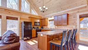 Cabin, Multiple Beds, Hot Tub, Mountain View | Private kitchen | Coffee/tea maker, fridge, microwave, stovetop - Back to Nature, 2 Bedroom, Fireplace, Hot Tub, Wifi, Pet Friendly, Sleeps 6 (Gatlinburg)