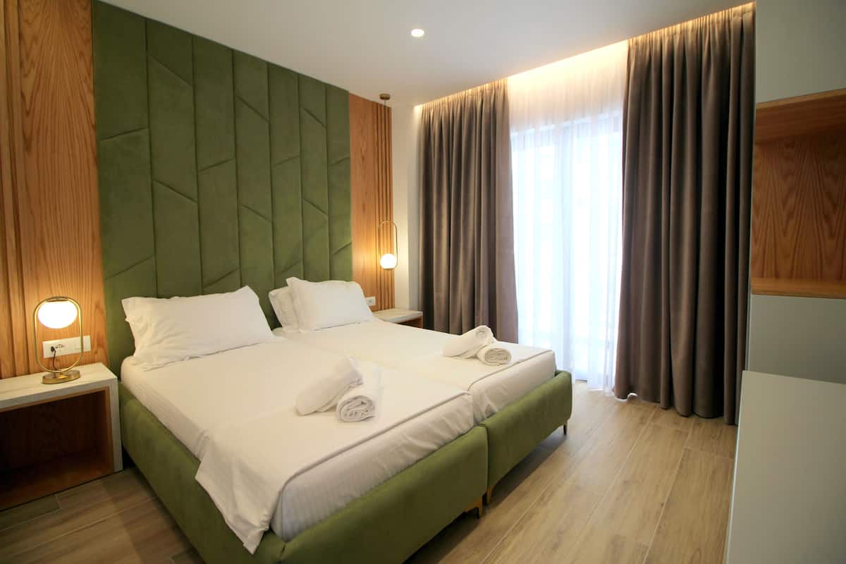 1 habitación y ropa de cama de alta calidad