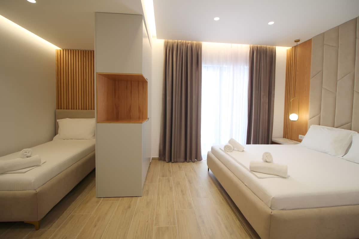 1 habitación y ropa de cama de alta calidad