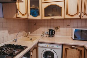 Fridge, microwave - Affordable, comfortable, clean apartment. (Almaly District)