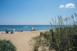 På stranden