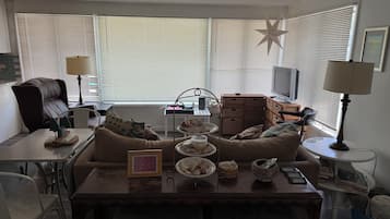 TV, DVD player, books