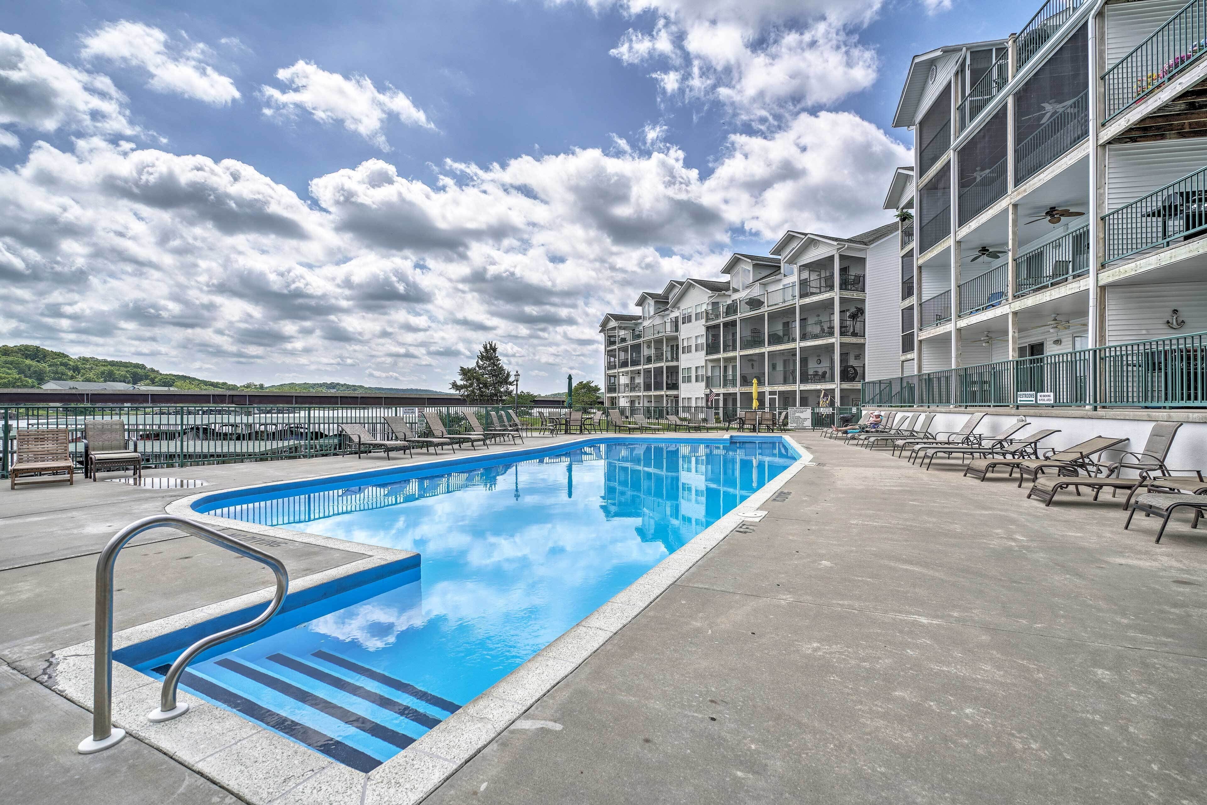 A heated pool