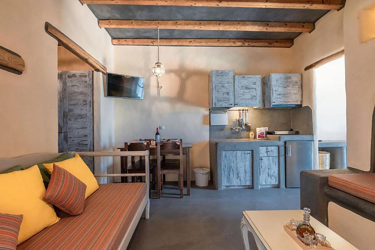 premium studio suite, sea view | living area