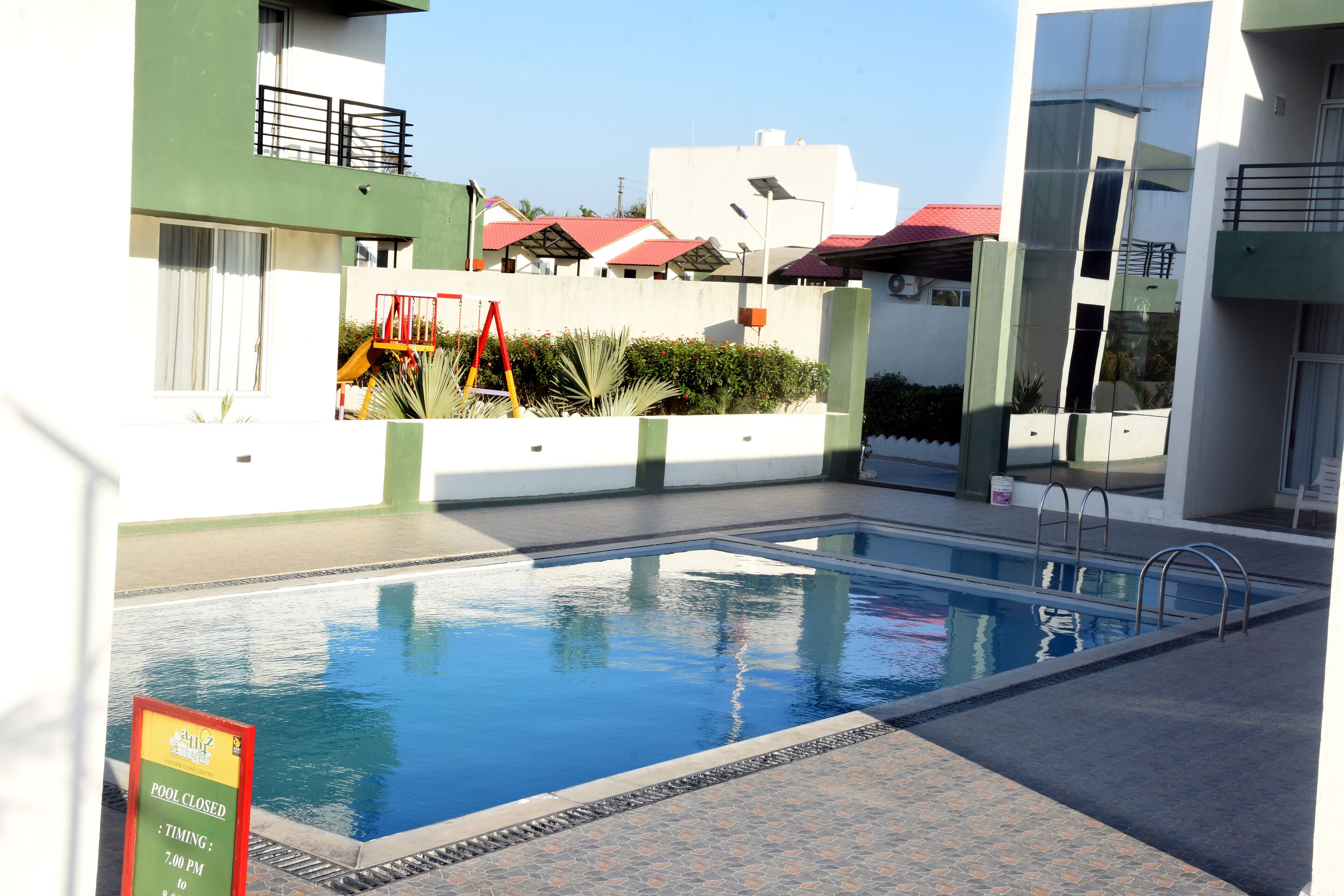 Una piscina cubierta